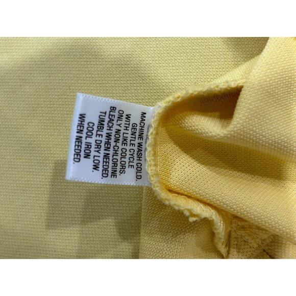 Greg Norman Yellow Polo Shirt Mens Short Sleeve Embroidered Logo Sz L - Picture 5 of 7